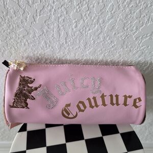 NWT Juicy Couture Roll Pink Cosmetic Bag